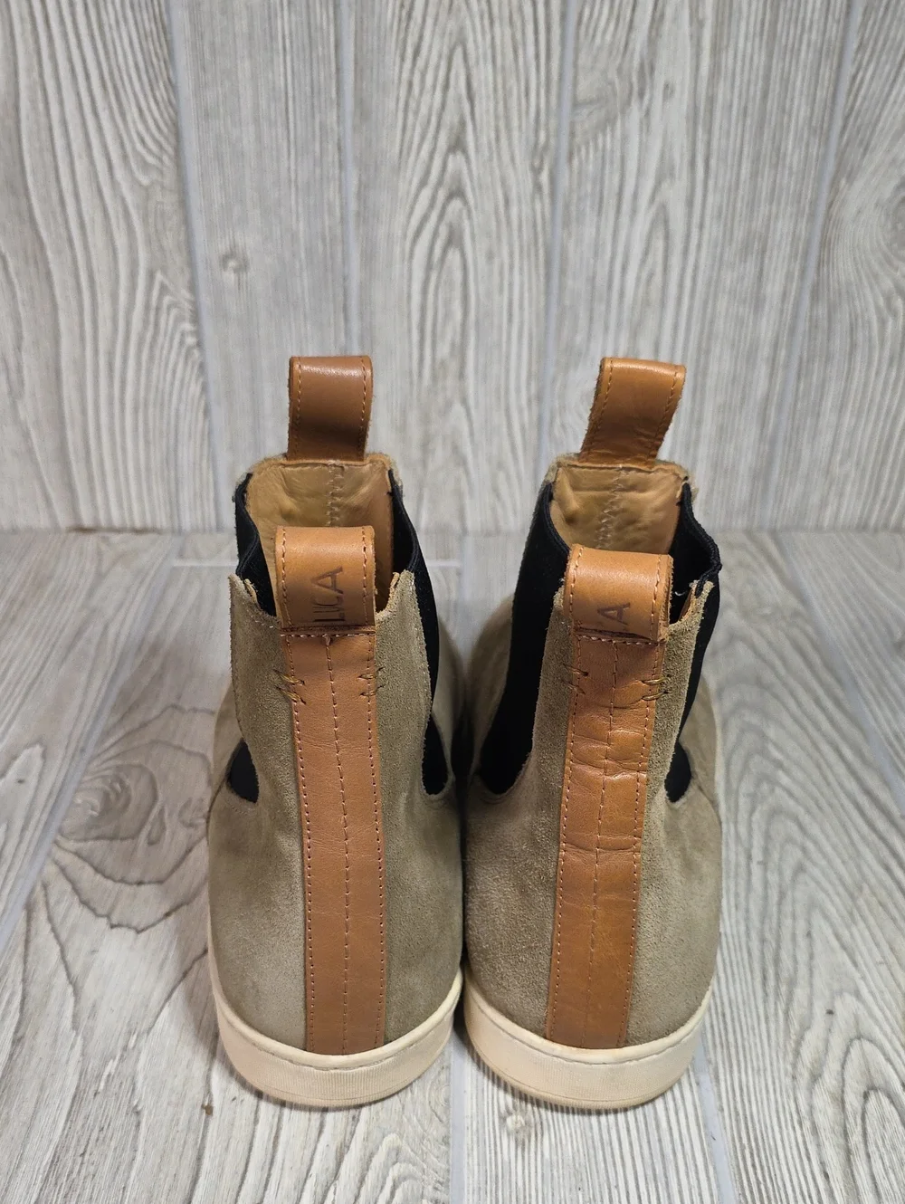 Luca Terra Slip On Chelsea Sneaker Boots Desert Suede Mens Size 10